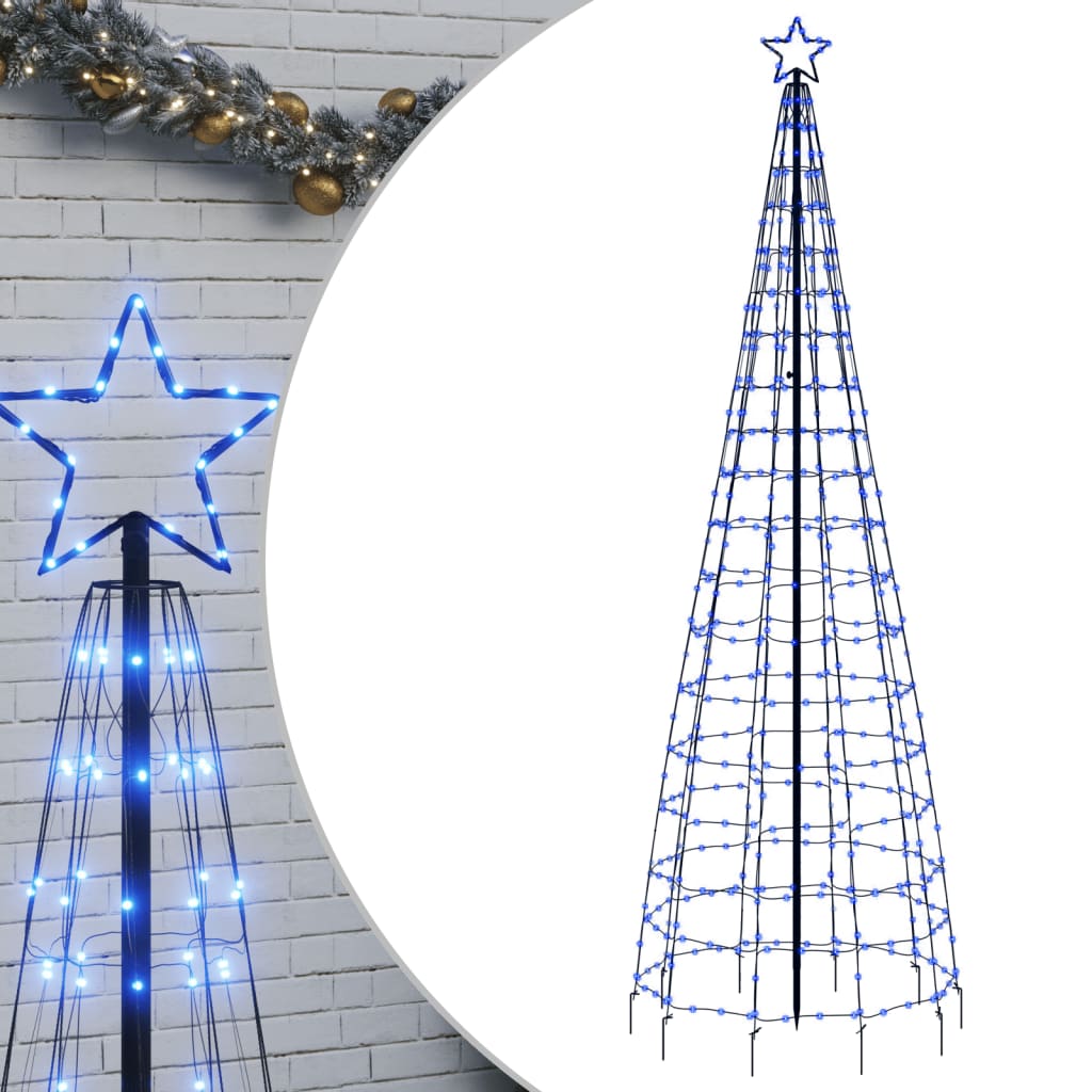 VIDAXL -Lichtkegel mit gemahlenen Stiften 570 blaue LEDs 300 cm