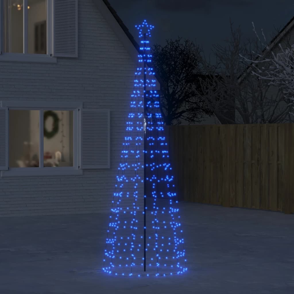 VIDAXL -Lichtkegel mit gemahlenen Stiften 570 blaue LEDs 300 cm