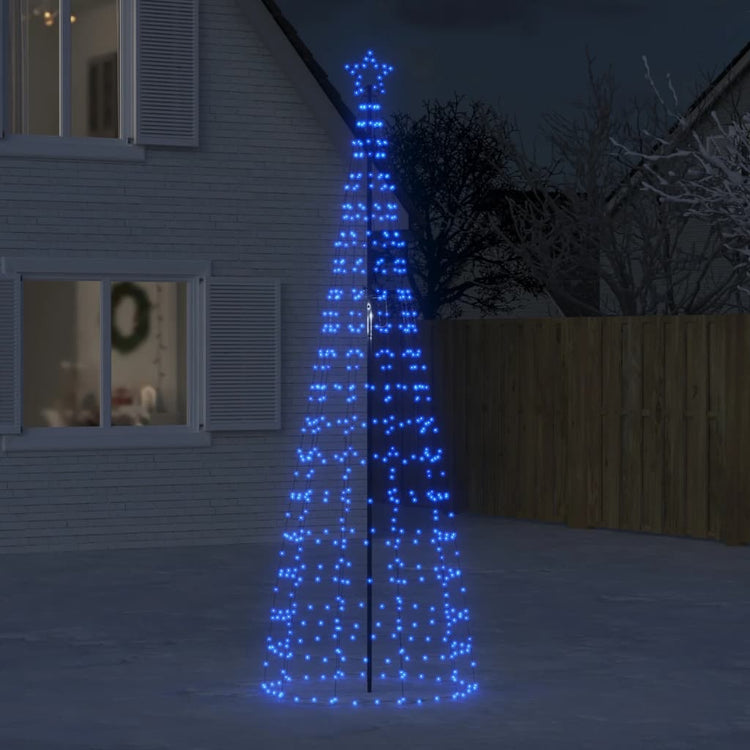 VIDAXL -Lichtkegel mit gemahlenen Stiften 570 blaue LEDs 300 cm