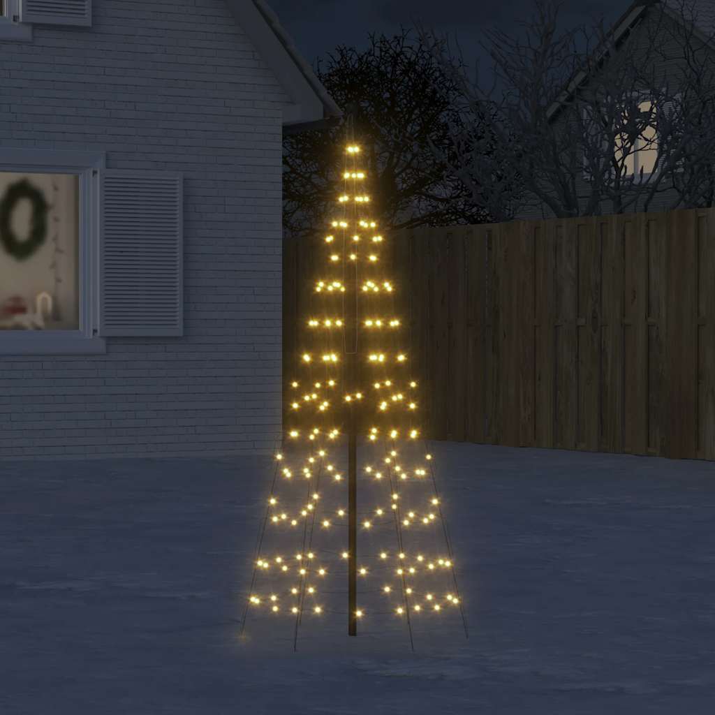 VIDAXL -LED -Weihnachtsbaum bei Vlagmast 200 LEDs warmes Weiß 180 cm