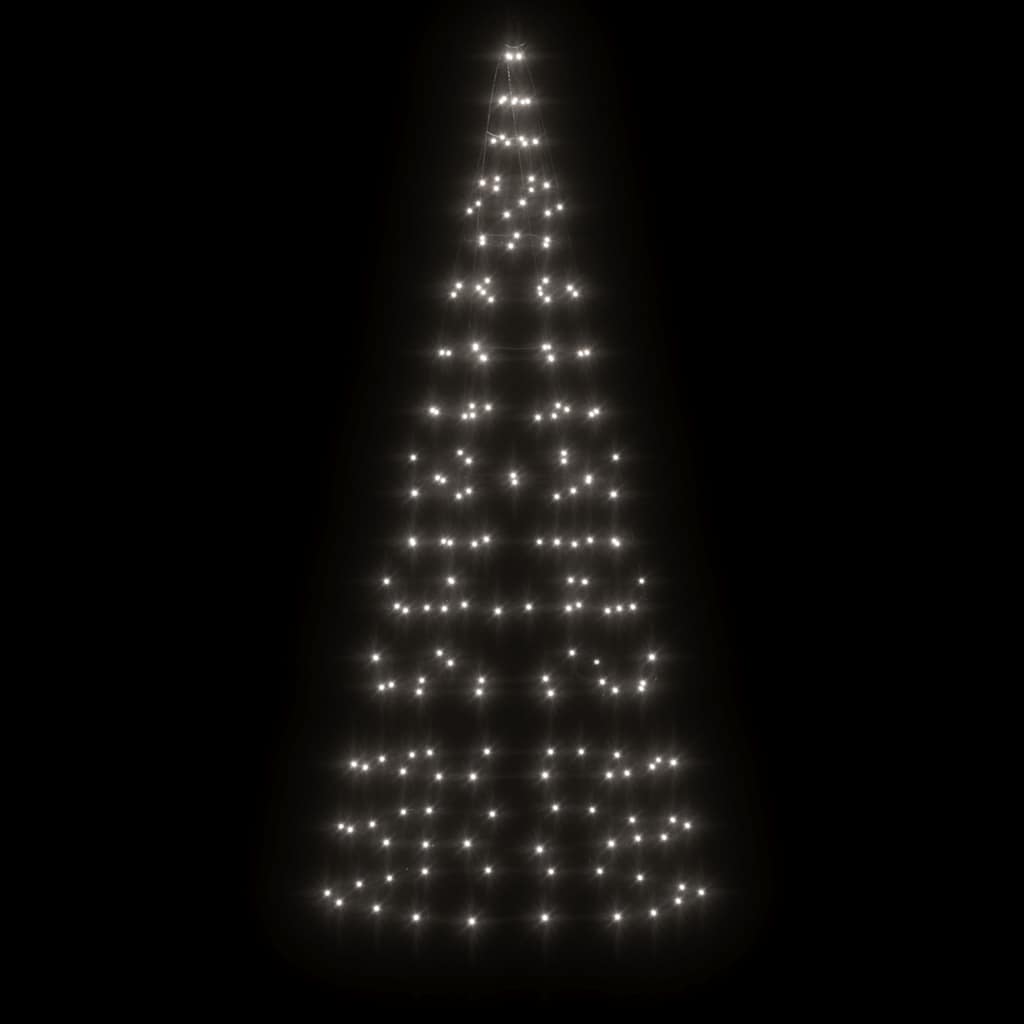 Vidaxl führte Weihnachtsbaum in Vlagensmast 200 LEDs kalt weiß 180 cm