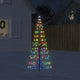 VIDAXL -LED -Weihnachtsbaum auf Fahnenmast 200 LEDs bunte 180 cm