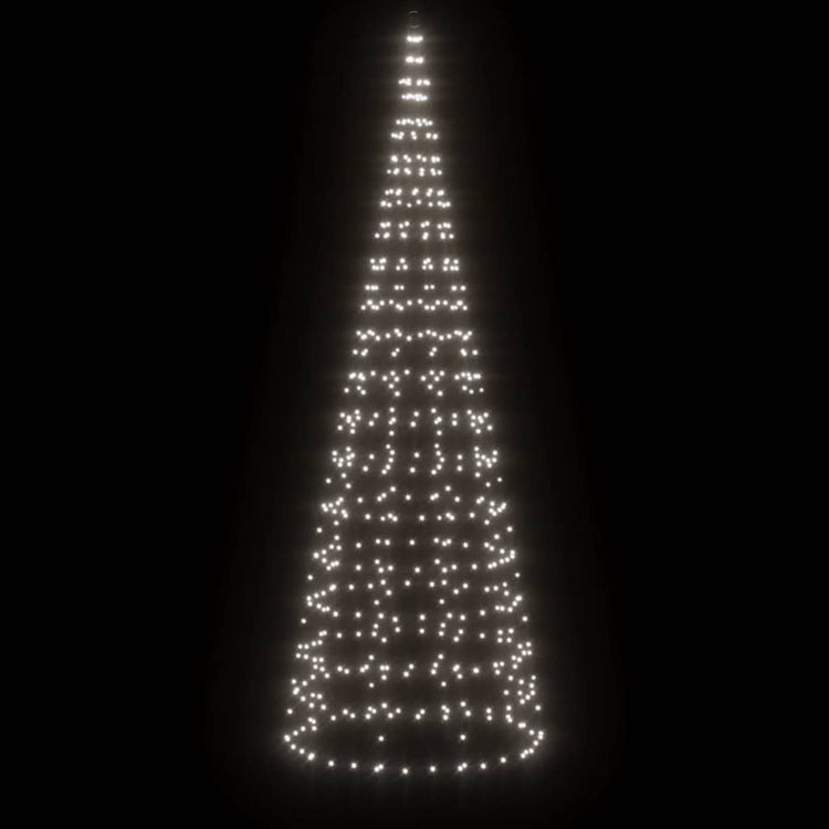 VIDAXL LED -Weihnachtsbaum bei Vlangenmast 550 LEDs kalt weiß 300 cm