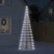 VIDAXL LED -Weihnachtsbaum bei Vlangenmast 550 LEDs kalt weiß 300 cm