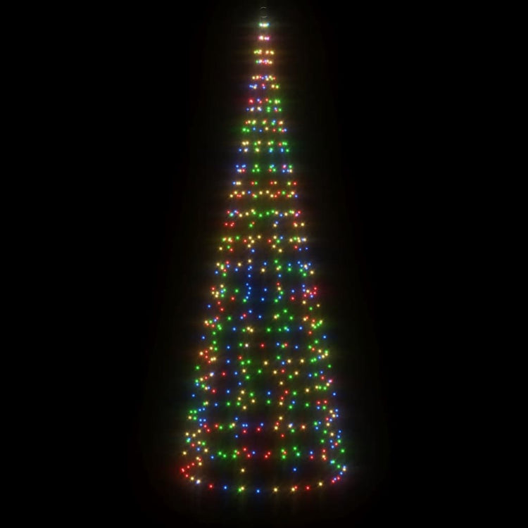 Vidaxl -Lichtkegel mit gemahlenen Stiften 550 mehrfarbige LEDs 300 cm