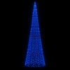 VIDAXL LED -Weihnachtsbaum bei Vlagensmast 1534 LEDs 500 cm blau