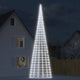 VIDAXL LED -Weihnachtsbaum auf Fahnenmast 3000 LEDs kalt weiß 800 cm