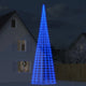 Vidaxl LED -Weihnachtsbaum auf Fahnenmast 3000 LEDs 800 cm blau