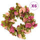 Vidaxl Weihnachtsgirlanden mit Blumen 6 ST 250 cm Pink -Red
