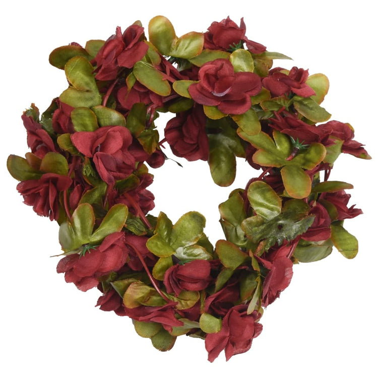 Vidaxl Weihnachtsgirlanden mit Blumen 6 St 250 cm Wein Rot