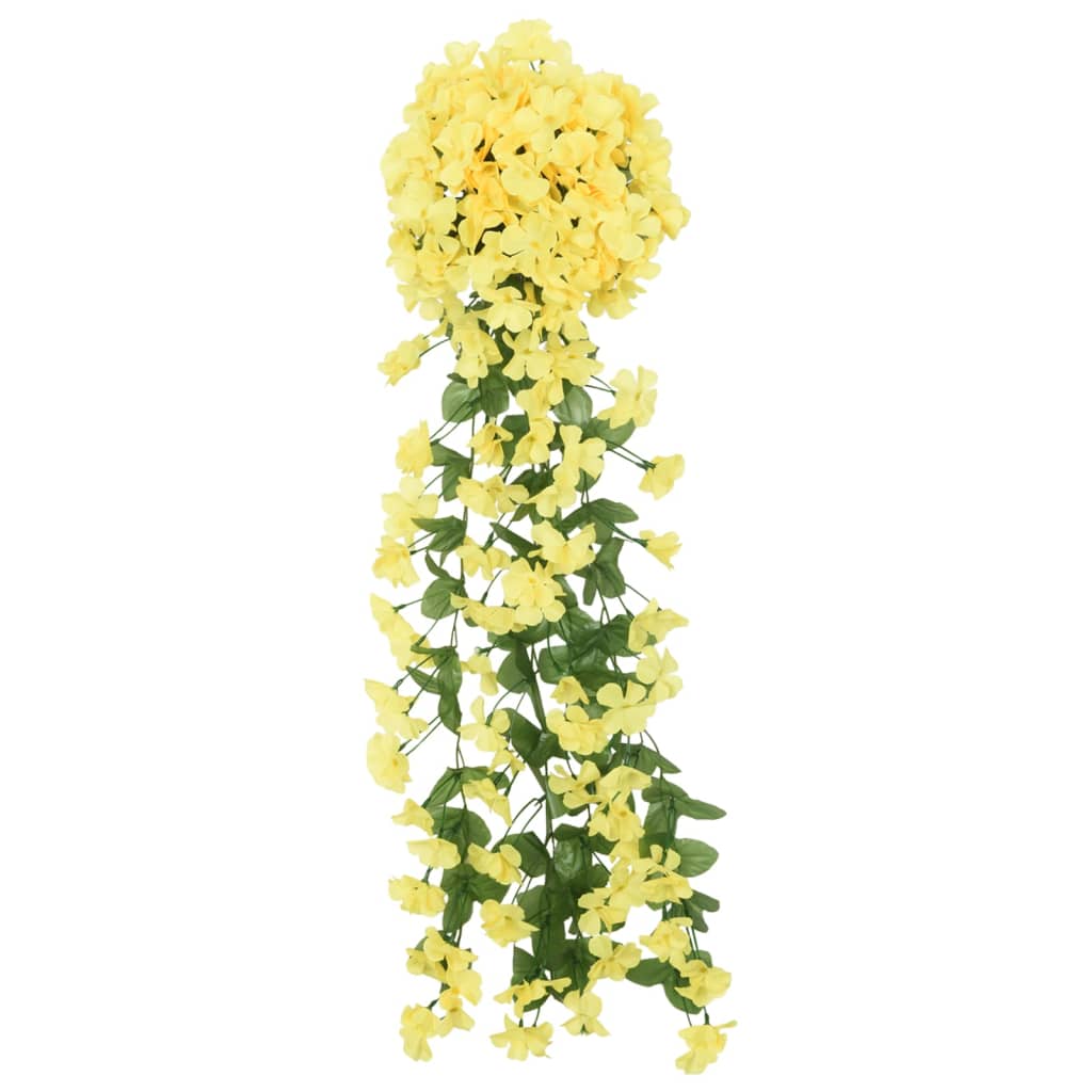 Vidaxl Weihnachtsgirlanden mit Blumen 3 St 85 cm Gelb