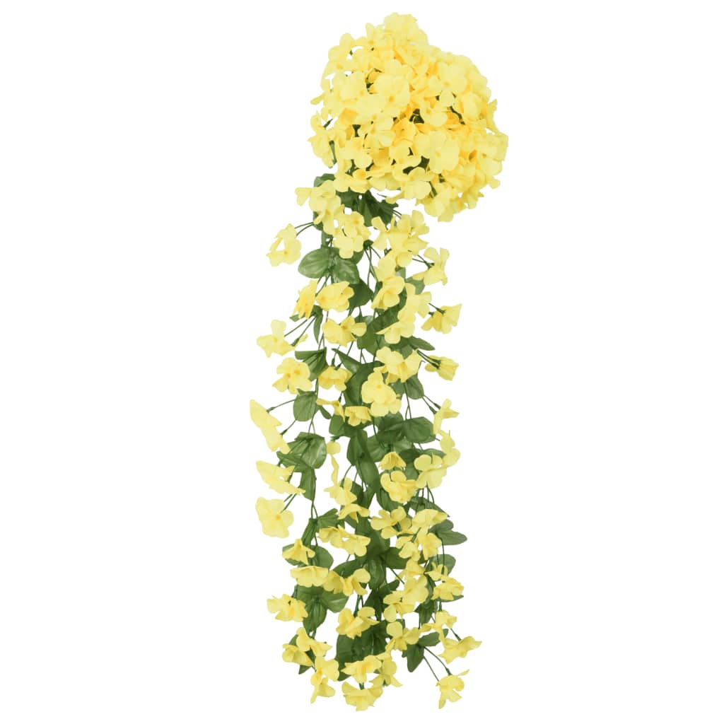 Vidaxl Weihnachtsgirlanden mit Blumen 3 St 85 cm Gelb