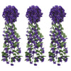 Vidaxl Weihnachtsgirlanden mit Blumen 3 ST 85 cm dunkelviolett