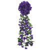 Vidaxl Weihnachtsgirlanden mit Blumen 3 ST 85 cm dunkelviolett