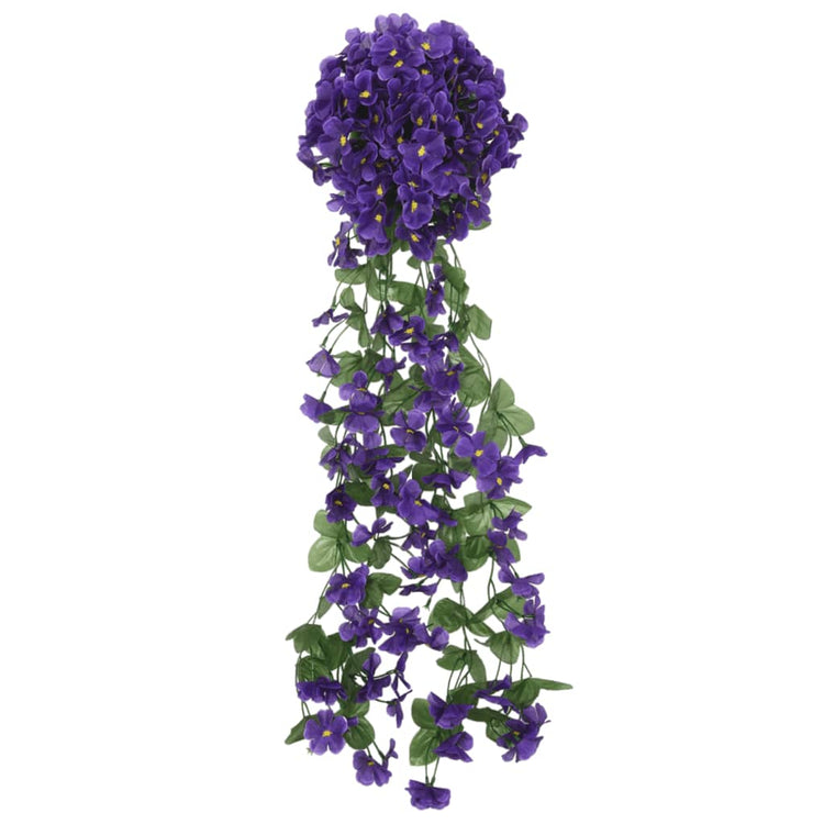 Vidaxl Weihnachtsgirlanden mit Blumen 3 ST 85 cm dunkelviolett