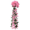 Vidaxl Weihnachtsgirlanden mit Blumen 3 ST 85 cm Pink
