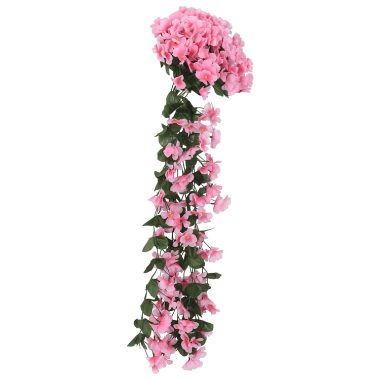 Vidaxl Weihnachtsgirlanden mit Blumen 3 ST 85 cm Pink