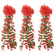 Vidaxl Weihnachtsgirlanden mit Blumen 3 St 85 cm Rot