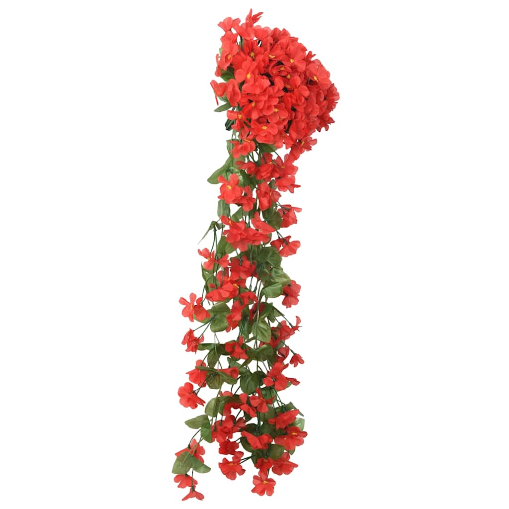 Vidaxl Weihnachtsgirlanden mit Blumen 3 St 85 cm Rot
