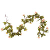 Vidaxl Weihnachtsgirlanden mit Blumen 6 St 215 cm Champagnerfarbe