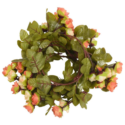 Vidaxl Weihnachtsgirlanden mit Blumen 6 St 215 cm Sonnenaufgang rot
