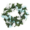 Vidaxl Weihnachtsgirlanden mit Blumen 6 St 240 cm Blau und Weiß