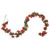 Vidaxl Weihnachtsgirlanden mit Blumen 6 St 240 cm rot