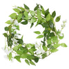 Vidaxl Weihnachtsgirlanden mit Blumen 6 St 200 cm Weiß