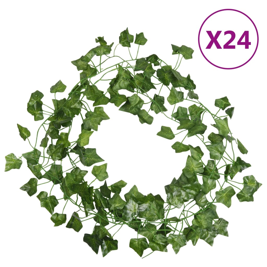 Vidaxl Weihnachtsgirlanden Ivy 24 St 200 cm Grün