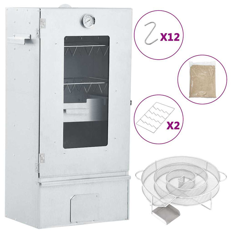 Vidaxl BBQ Smoker mit Kaltrauchgenerator aus verzinktem Stahl