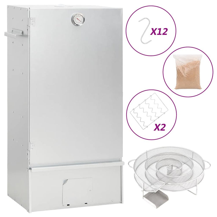 Vidaxl BBQ Smoker mit Kaltrauchgenerator aus verzinktem Stahl