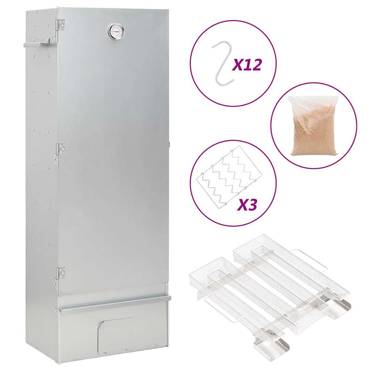 Vidaxl BBQ Smoker mit Kaltrauchgenerator aus verzinktem Stahl