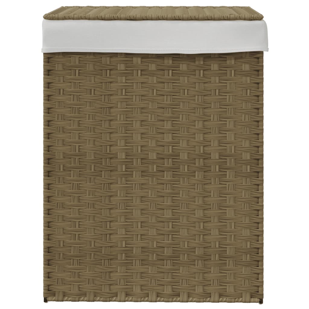 Vidaxl -Waschkorb mit Deckel 46x33x60 cm Poly Rattan