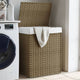 Vidaxl -Waschkorb mit Deckel 46x33x60 cm Poly Rattan