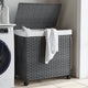 Vidaxl Waschkorb auf Rädern 60x35x60,5 cm Rattan Gray