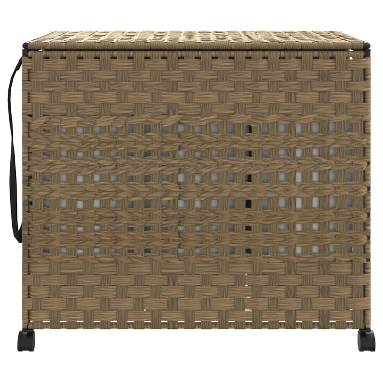 Vidaxl Waschkorb auf Rädern 66x35x60 cm Rattan