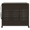 Vidaxl Waschkorb auf Rädern 66x35x60 cm Rattan dunkelbraun