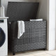 Vidaxl Waschkorb auf Rädern 66x35x60 cm Rattan Grey