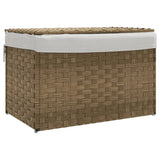 Vidaxl -Waschkorb mit Deckel 55,5 x 35 x 34 cm Poly Rattan - afbeelding 2