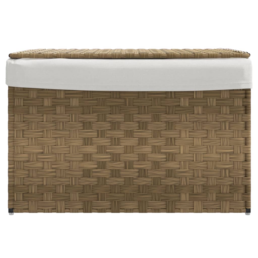 Vidaxl -Waschkorb mit Deckel 55,5 x 35 x 34 cm Poly Rattan