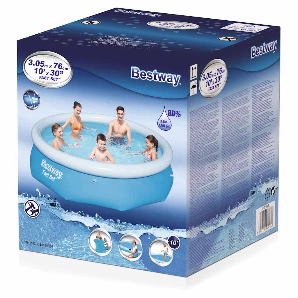Bestway Fast Set Swimming Pool aufblasbar um 305 x 76 cm 57266