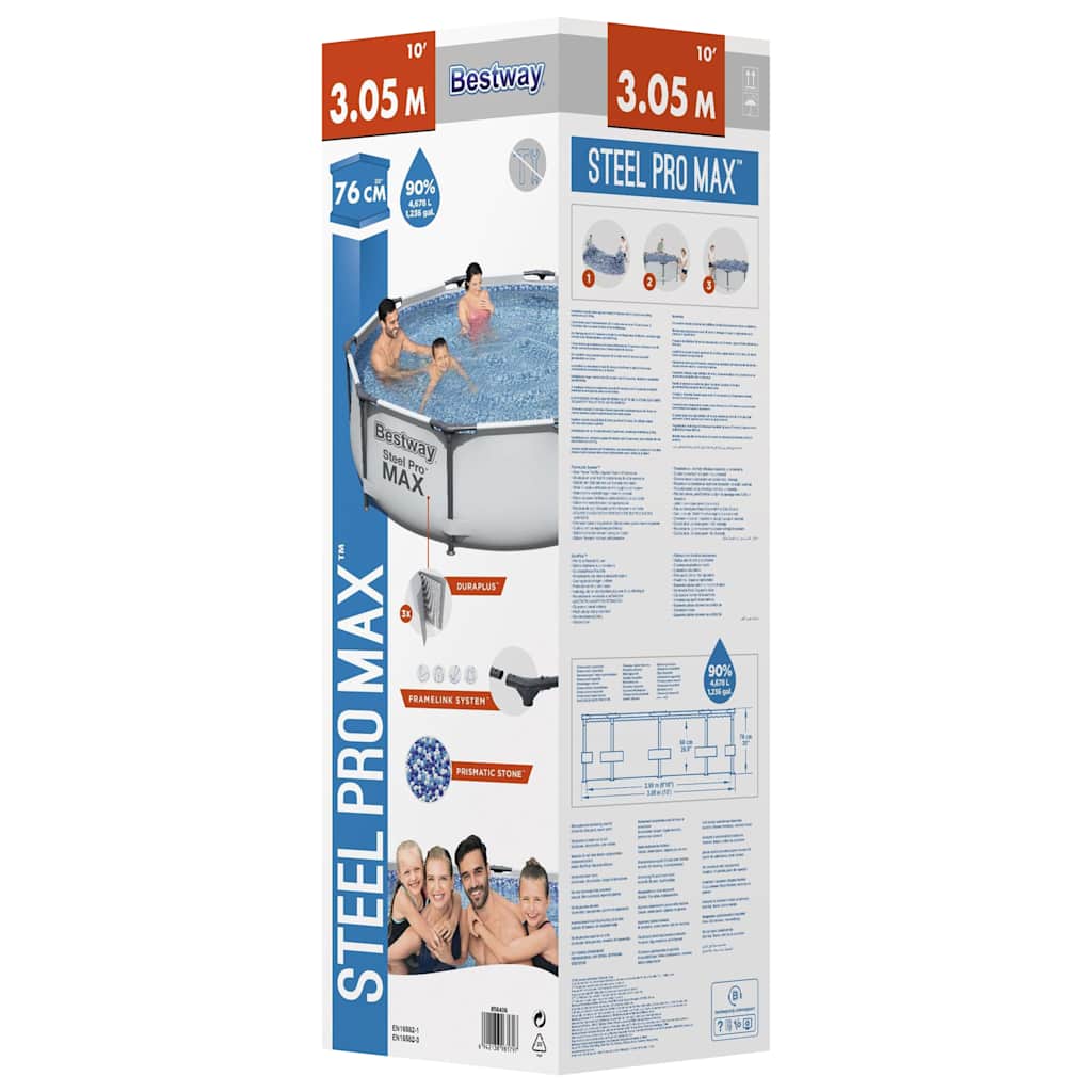 BESTWAY STAEL MAX SWIPHING Pool Set 305x76 cm