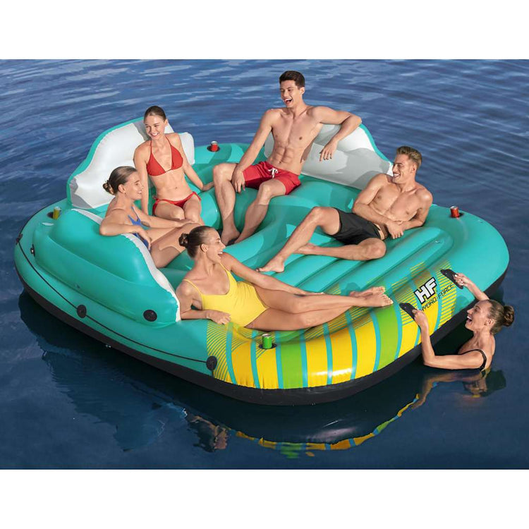 Bestway Drive Island Sunny Lounge 5-Personen aufblasbar 291x265x83 cm
