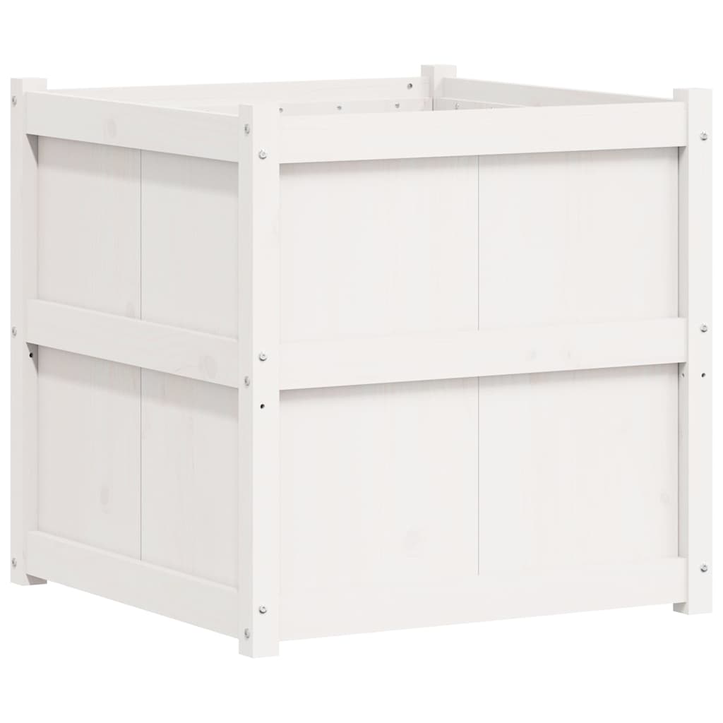 VIDAXL -Planungsbox 70x70x70 cm Festkiefer weiß