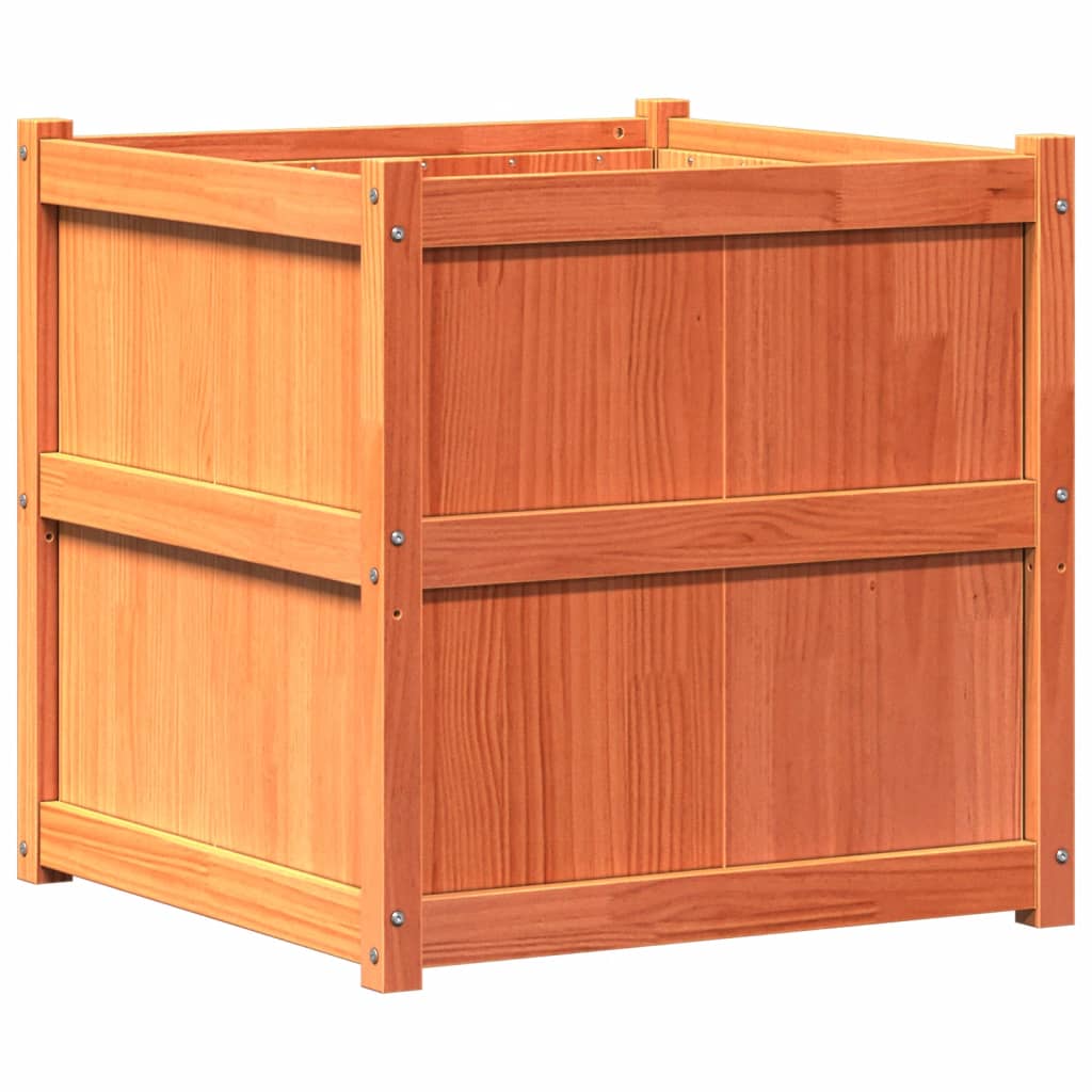 VIDAXL -Planungsbox 70x70x70 cm Festkiefer Wäsche braun