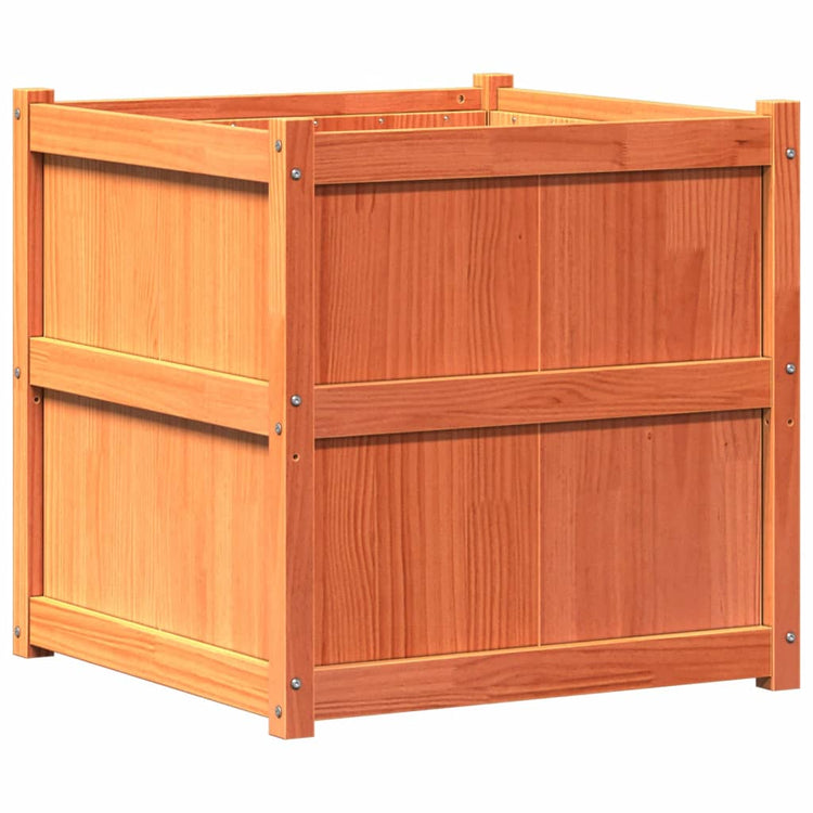 VIDAXL -Planungsbox 70x70x70 cm Festkiefer Wäsche braun
