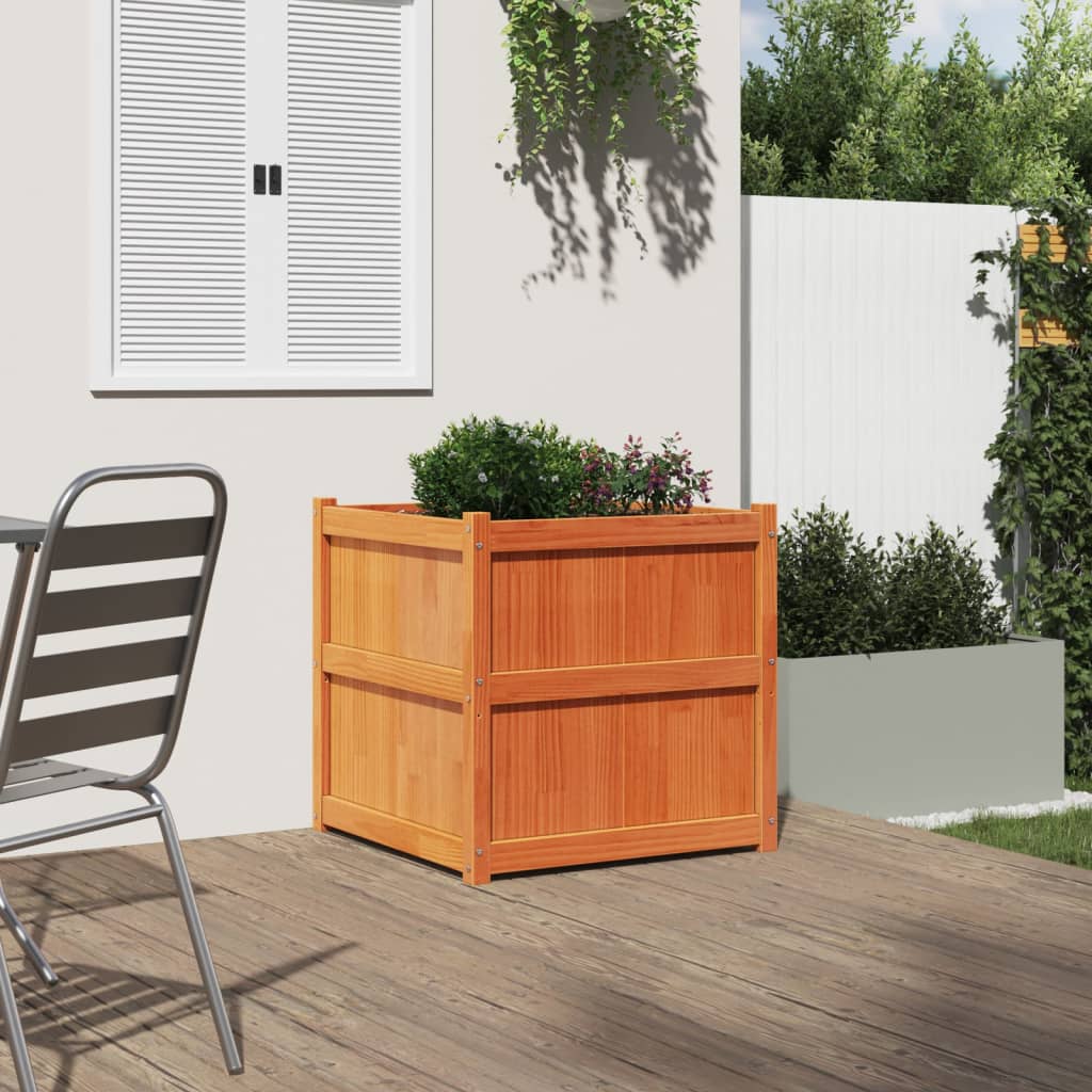 VIDAXL -Planungsbox 70x70x70 cm Festkiefer Wäsche braun