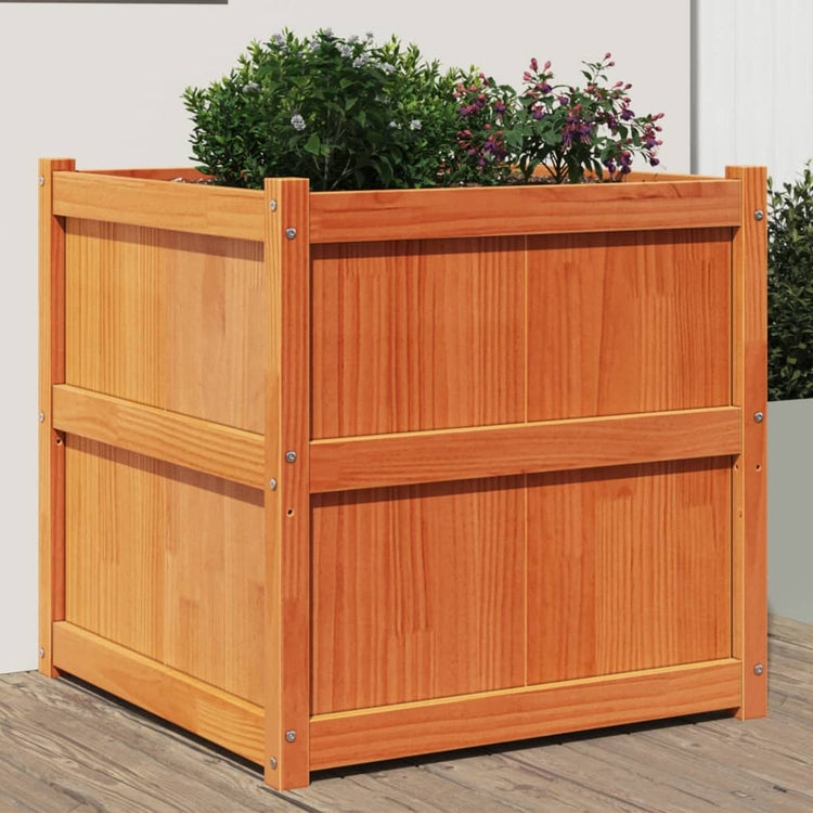 VIDAXL -Planungsbox 70x70x70 cm Festkiefer Wäsche braun