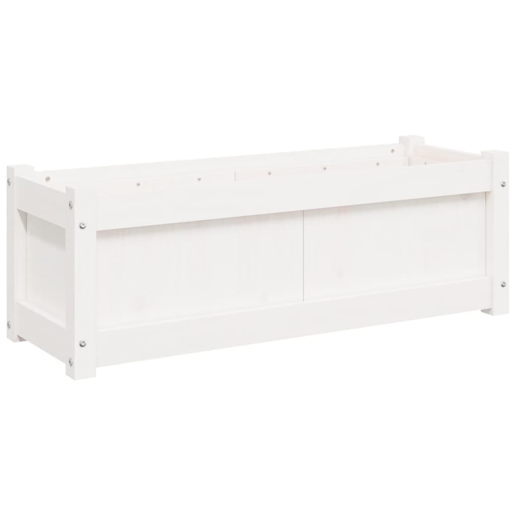 VIDAXL -Planungsbox 90x31x31 cm Festkiefer weiß