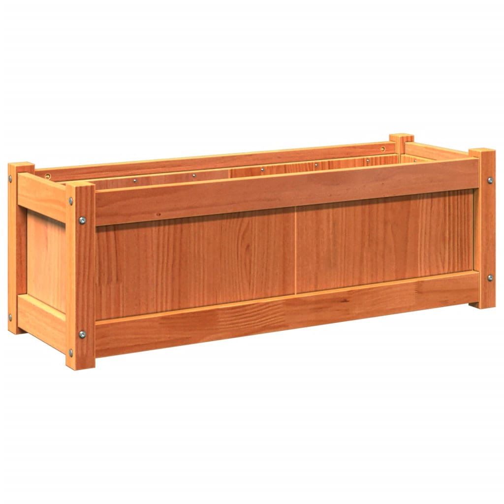 VIDAXL -Planungsbox 90x31x31 cm Festkiefer Wäsche Braun